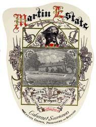 Wine Label for Martin Estate